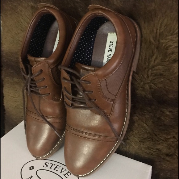 Steve Madden Other - ♥️♥️♥️ Steve Madden Men’s Kids brown leather shoes 👞 (Used) No box 📦